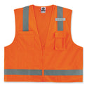 ergodyne GloWear 8249Z-S Single Size Class 2 Economy Surveyors Zipper Vest, Polyester, Medium, Orange (24513)