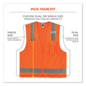 ergodyne GloWear 8249Z-S Single Size Class 2 Economy Surveyors Zipper Vest, Polyester, 2X-Large, Orange (24516)