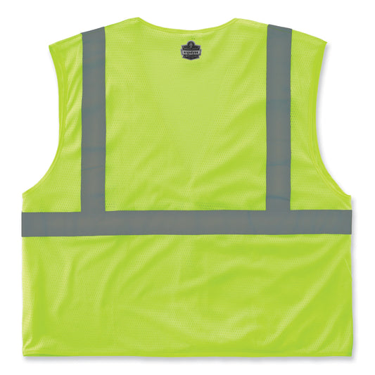 ergodyne GloWear 8210HL-S Single Size Class 2 Economy Mesh Vest, Polyester, X-Small, Lime (24521)