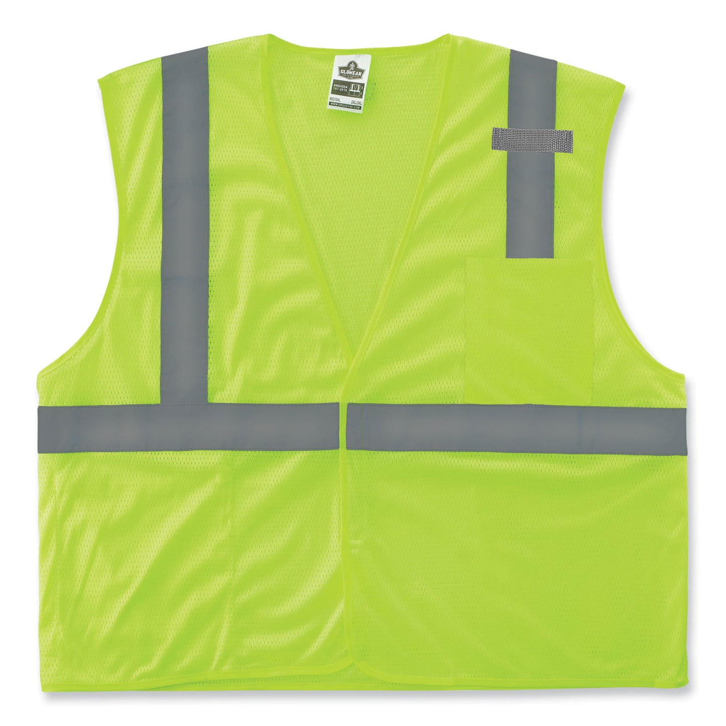 ergodyne GloWear 8210HL-S Single Size Class 2 Economy Mesh Vest, Polyester, Small, Lime (24522)