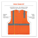 ergodyne GloWear 8210HL-S Single Size Class 2 Economy Mesh Vest, Polyester, X-Small, Orange (24531)