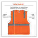 ergodyne GloWear 8210HL-S Single Size Class 2 Economy Mesh Vest, Polyester, Small, Orange (24532)