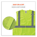 ergodyne GloWear 8215BA-S Single Size Class 2 Economy Breakaway Mesh Vest, Polyester, Small, Lime (24542)