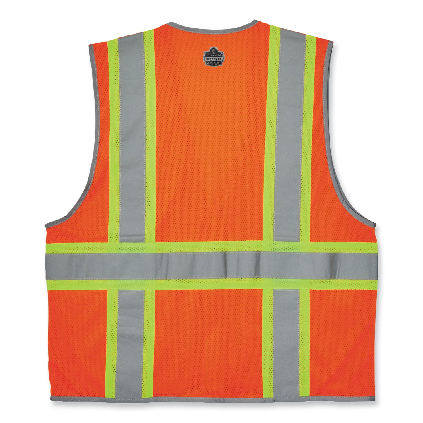 ergodyne GloWear 8246Z-S Single Size Class 2 Two-Tone Mesh Vest, Polyester, 5X-Large, Orange (24579)