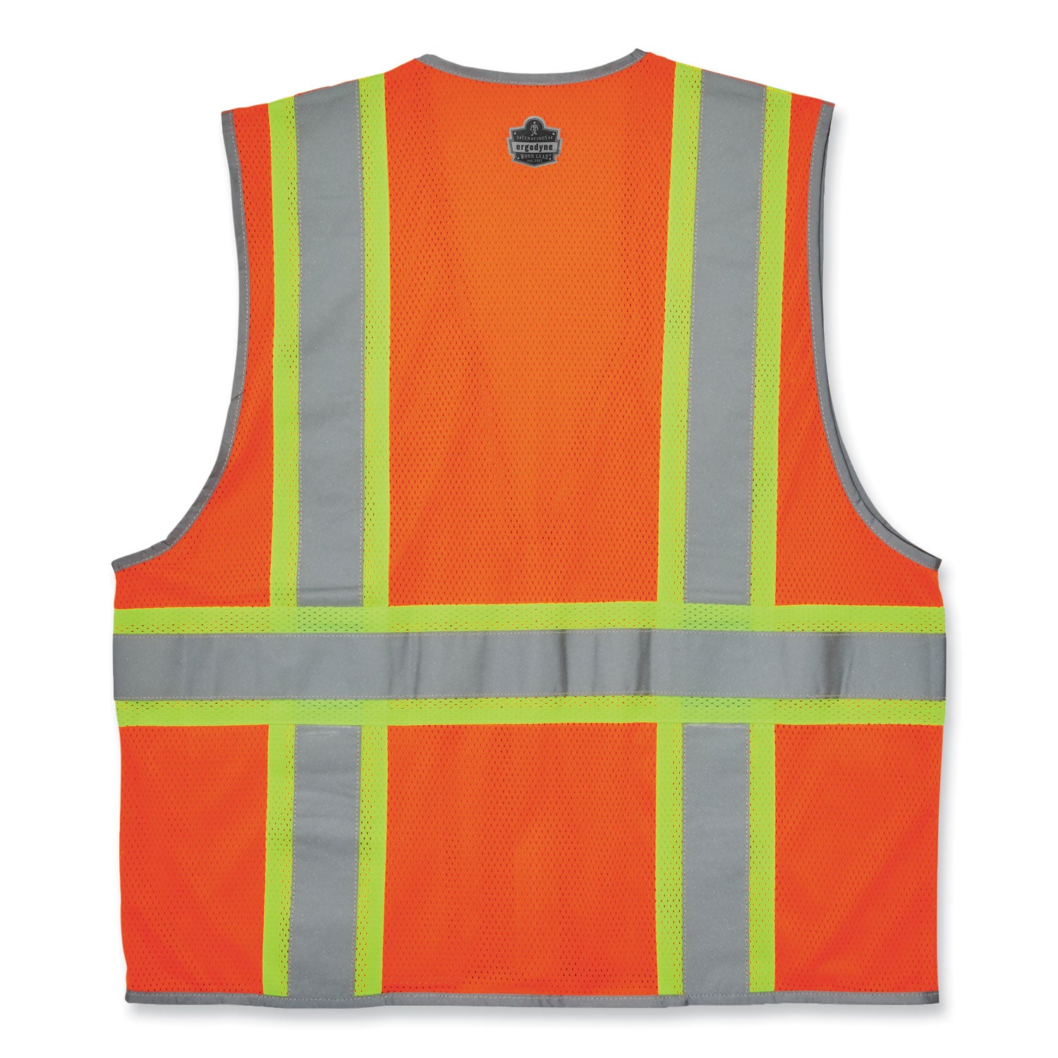 ergodyne GloWear 8246Z-S Single Size Class 2 Two-Tone Mesh Vest, Polyester, 3X-Large, Orange (24577)