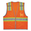 ergodyne GloWear 8246Z-S Single Size Class 2 Two-Tone Mesh Vest, Polyester, Medium, Orange (24573)