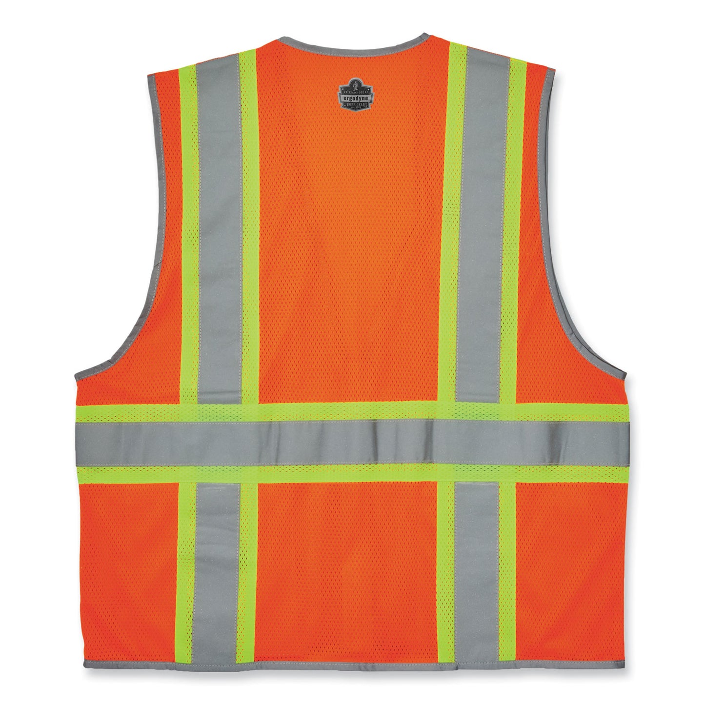 ergodyne GloWear 8246Z-S Single Size Class 2 Two-Tone Mesh Vest, Polyester, Small, Orange (24572)