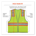 ergodyne GloWear 8246Z-S Single Size Class 2 Two-Tone Mesh Vest, Polyester, 5X-Large, Lime (24569)