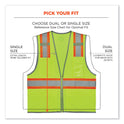 ergodyne GloWear 8246Z-S Single Size Class 2 Two-Tone Mesh Vest, Polyester, 4X-Large, Lime (24568)