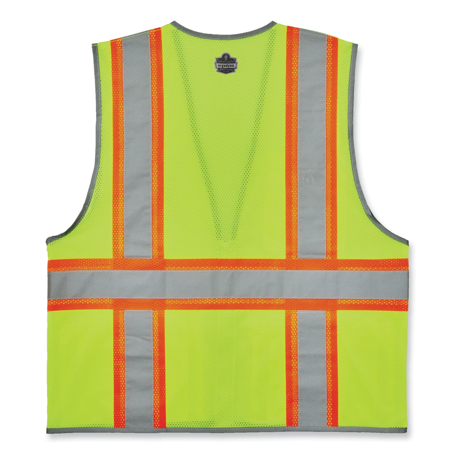 ergodyne GloWear 8246Z-S Single Size Class 2 Two-Tone Mesh Vest, Polyester, 4X-Large, Lime (24568)