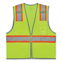 ergodyne GloWear 8246Z-S Single Size Class 2 Two-Tone Mesh Vest, Polyester, 3X-Large, Lime (24567)