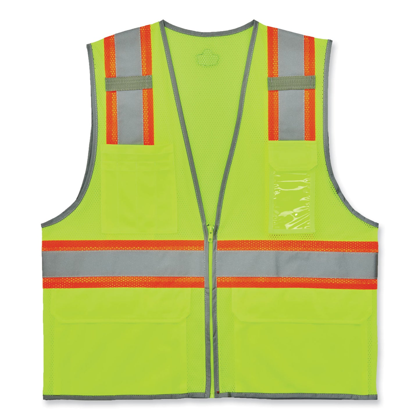 ergodyne GloWear 8246Z-S Single Size Class 2 Two-Tone Mesh Vest, Polyester, 3X-Large, Lime (24567)