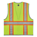 ergodyne GloWear 8246Z-S Single Size Class 2 Two-Tone Mesh Vest, Polyester, Large, Lime (24564)