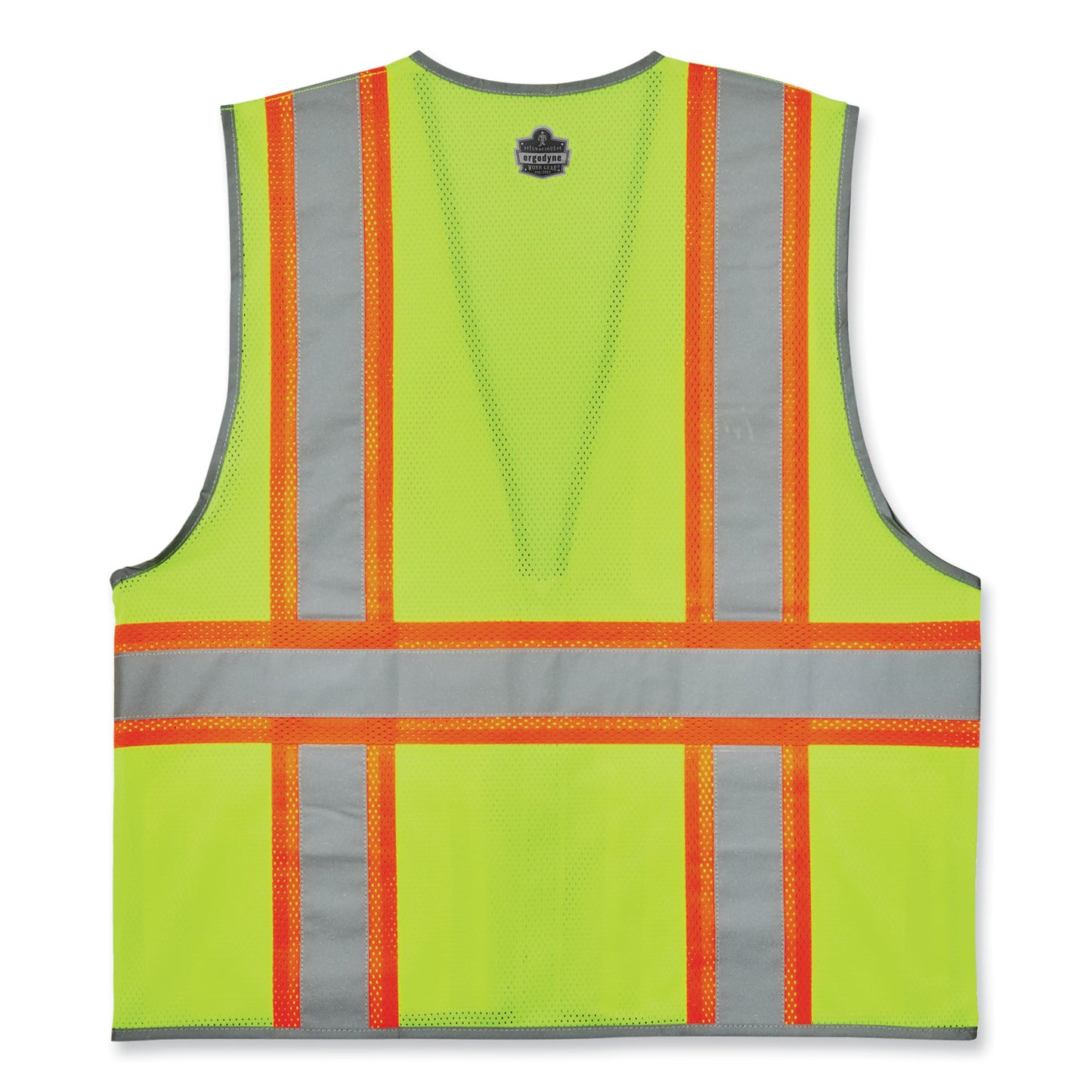 ergodyne GloWear 8246Z-S Single Size Class 2 Two-Tone Mesh Vest, Polyester, Large, Lime (24564)