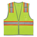 ergodyne GloWear 8246Z-S Single Size Class 2 Two-Tone Mesh Vest, Polyester, Medium, Lime (24563)