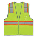 ergodyne GloWear 8246Z-S Single Size Class 2 Two-Tone Mesh Vest, Polyester, Small, Lime (24562)