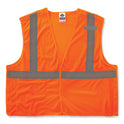 ergodyne GloWear 8215BA-S Single Size Class 2 Economy Breakaway Mesh Vest, Polyester, 5X-Large, Orange (24559)