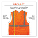 ergodyne GloWear 8215BA-S Single Size Class 2 Economy Breakaway Mesh Vest, Polyester, 5X-Large, Orange (24559)