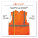 ergodyne GloWear 8215BA-S Single Size Class 2 Economy Breakaway Mesh Vest, Polyester, 2X-Large, Orange (24556)