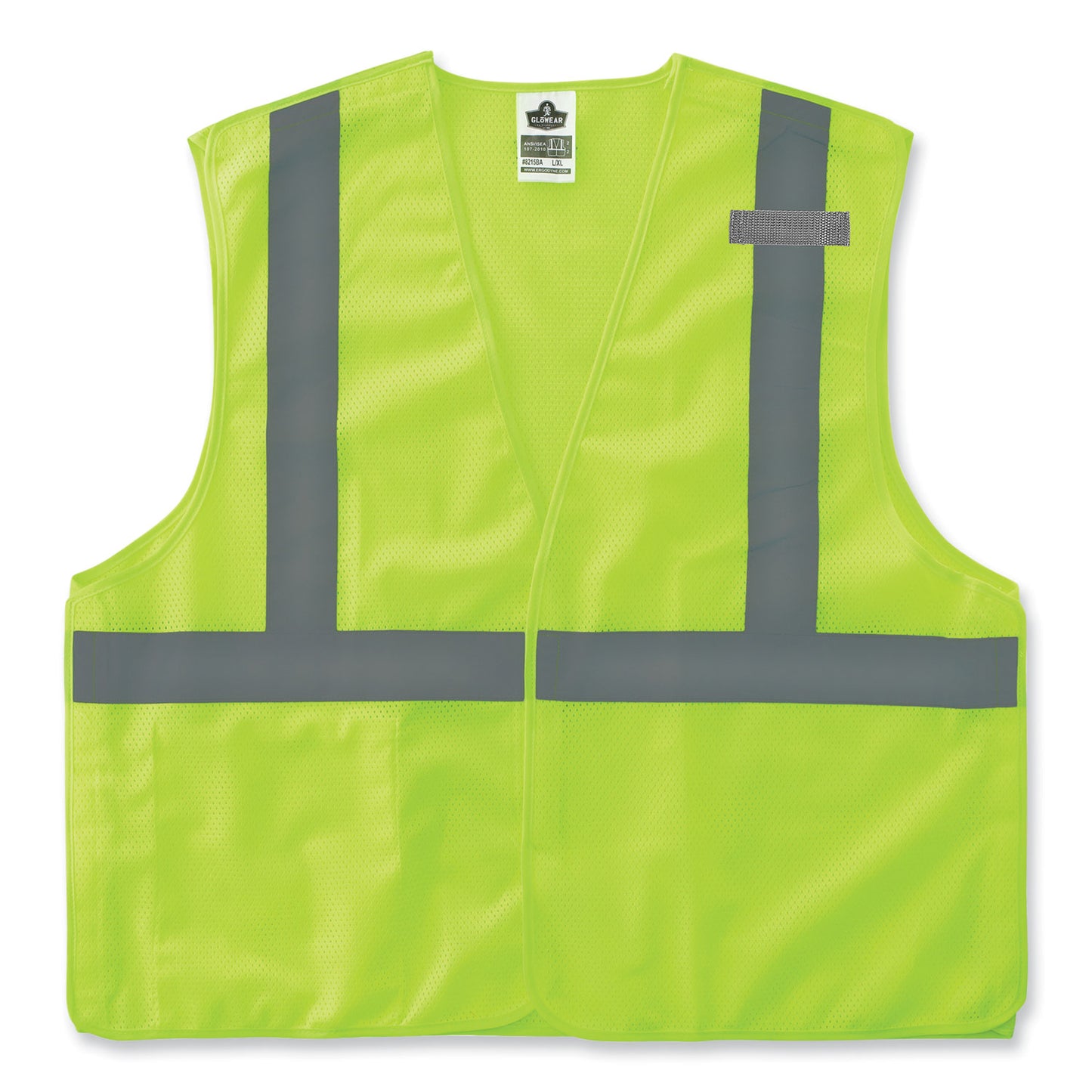 ergodyne GloWear 8215BA-S Single Size Class 2 Economy Breakaway Mesh Vest, Polyester, 4X-Large, Lime (24548)