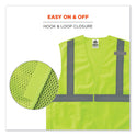 ergodyne GloWear 8215BA-S Single Size Class 2 Economy Breakaway Mesh Vest, Polyester, 4X-Large, Lime (24548)