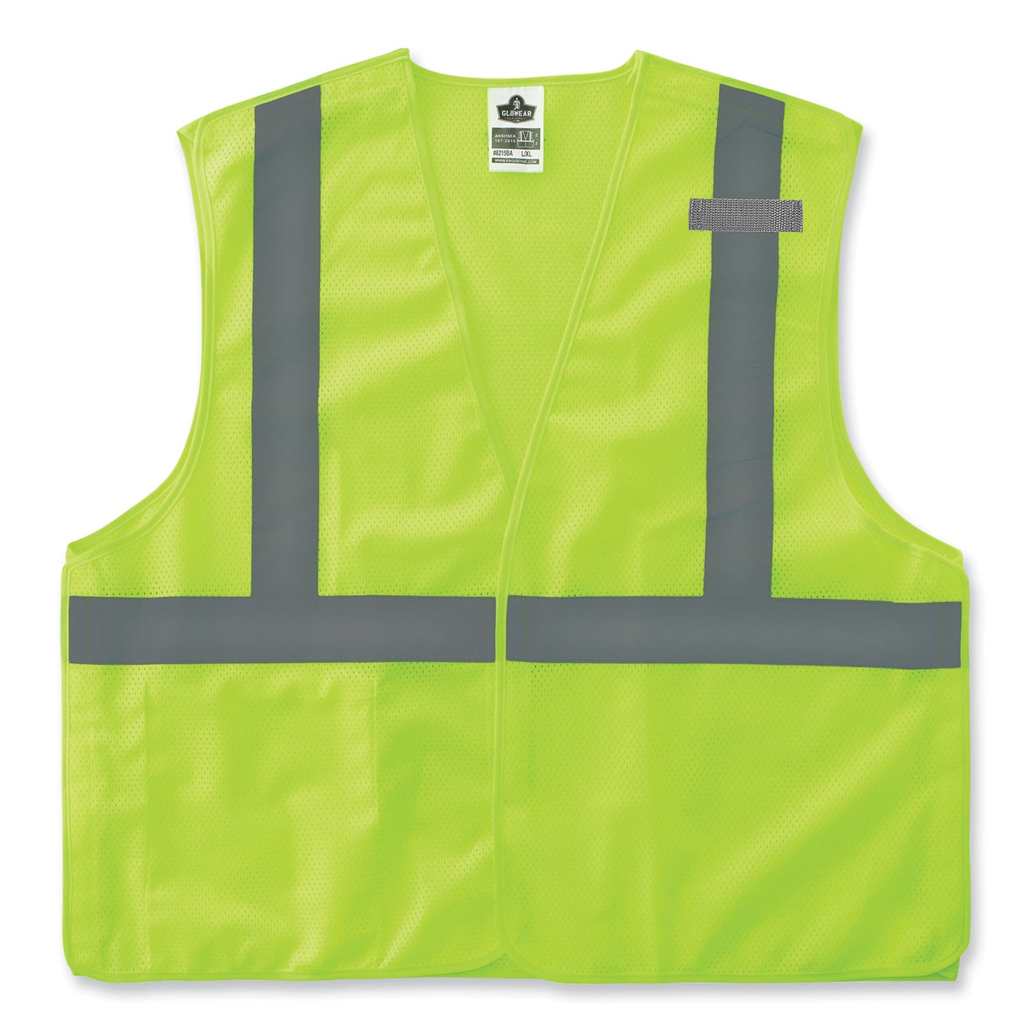 ergodyne GloWear 8215BA-S Single Size Class 2 Economy Breakaway Mesh Vest, Polyester, X-Large, Lime (24545)