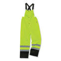 ergodyne GloWear 8918BK Class E Hi-Vis Rain Bibs Black Bottom, Small, Lime (25012)