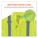 ergodyne GloWear 8365BK Class 3 Hi-Vis Rain Jacket Black Bottom, Small, Lime (25322)