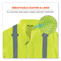 ergodyne GloWear 8365BK Class 3 Hi-Vis Rain Jacket Black Bottom, Medium, Lime (25323)