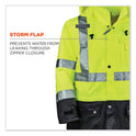 ergodyne GloWear 8365BK Class 3 Hi-Vis Rain Jacket Black Bottom, Large, Lime (25324)