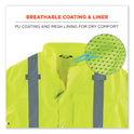 ergodyne GloWear 8365BK Class 3 Hi-Vis Rain Jacket Black Bottom, 5X-Large, Lime (25329)