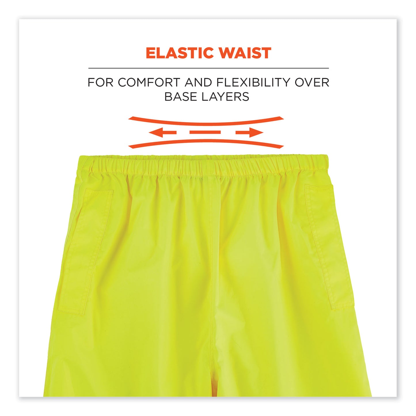 ergodyne GloWear 8916 Class E Lightweight Hi-Vis Rain Pants, Small, Lime (25342)