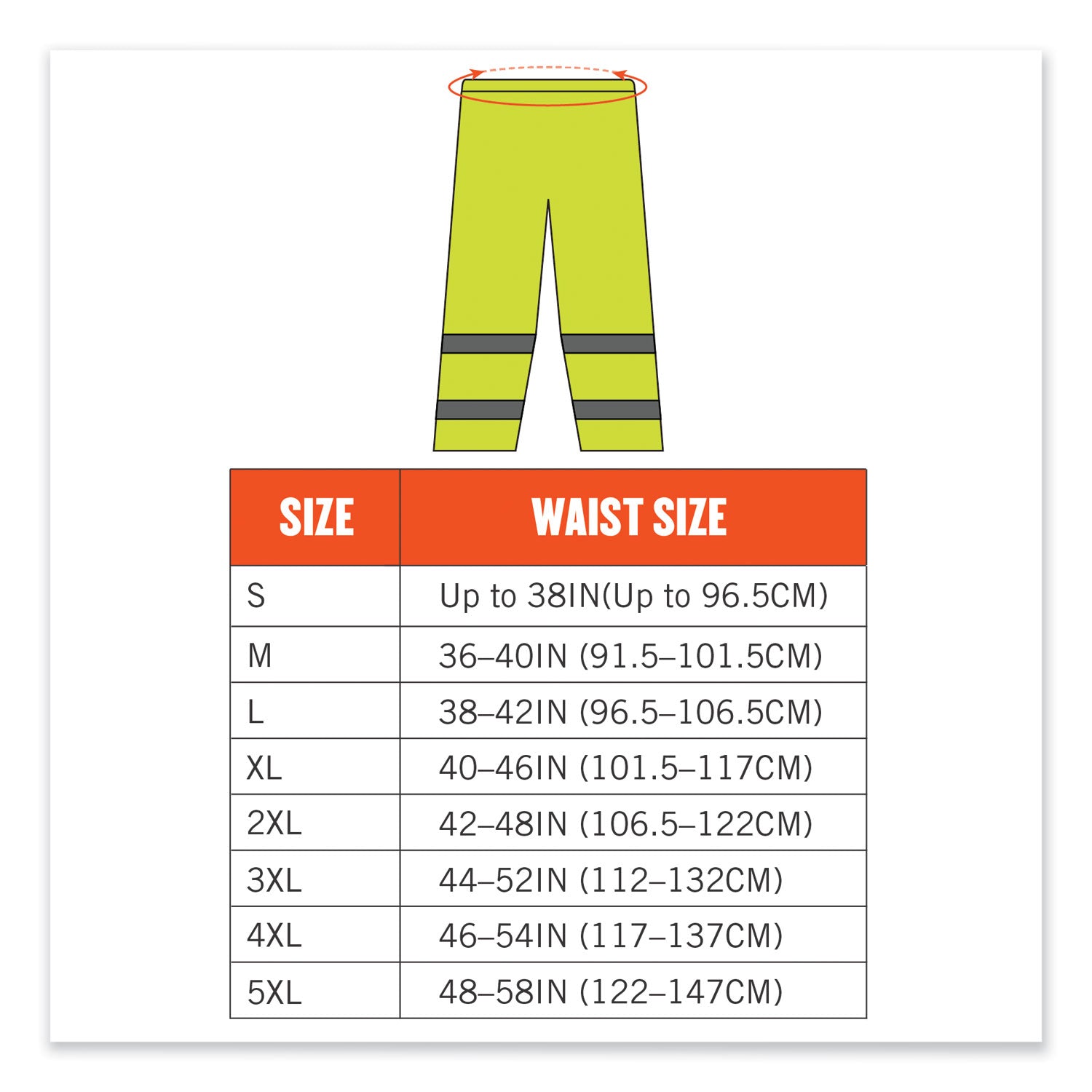 ergodyne GloWear 8916 Class E Lightweight Hi-Vis Rain Pants, Small, Lime (25342)