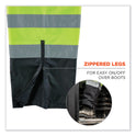 ergodyne GloWear 8915BK Class E Hi-Vis Rain Pants Black Bottom, Medium, Lime (25423)