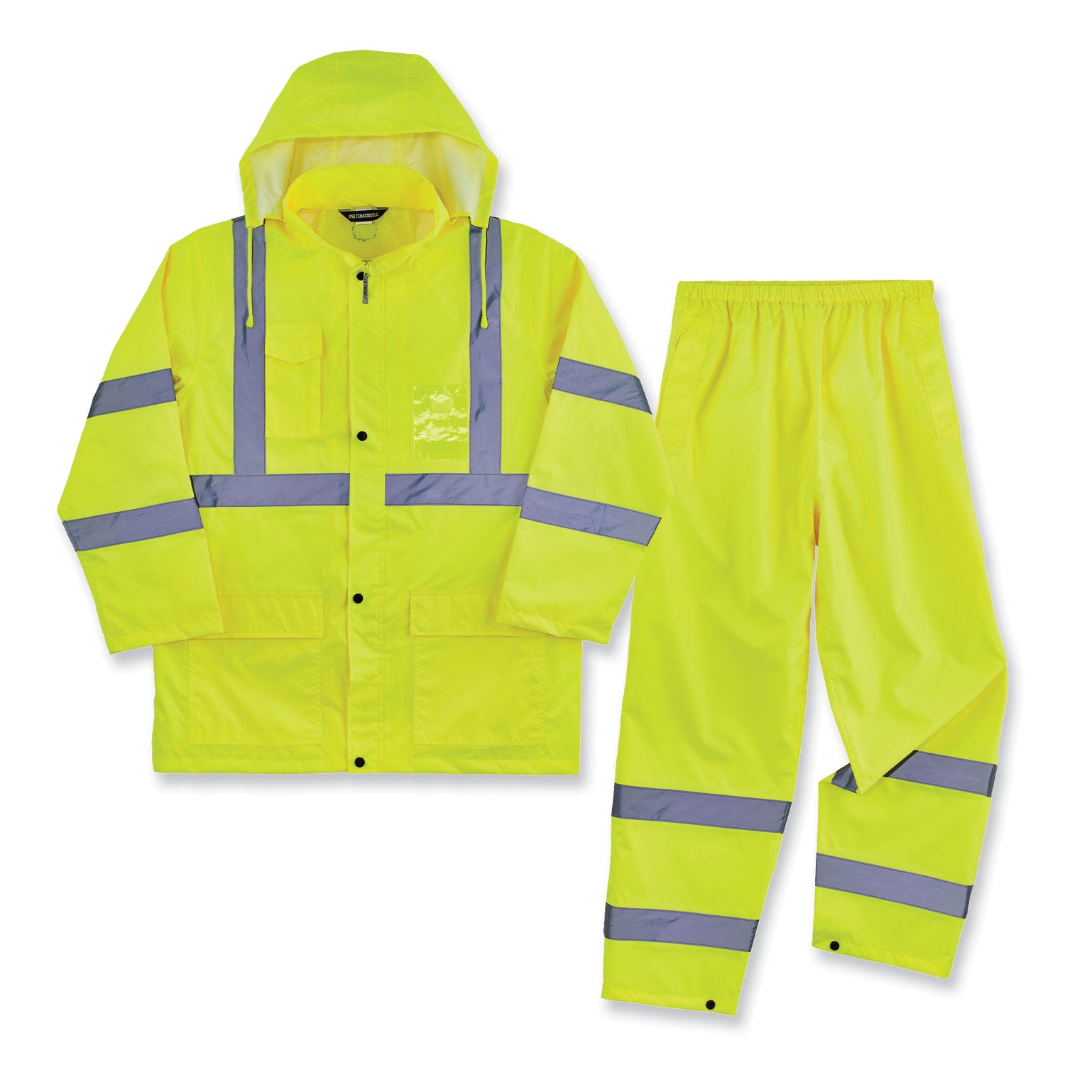 ergodyne GloWear 8376K Lightweight HV Rain Suit, X-Large, Lime (25435)