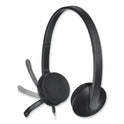 Logitech H340 Binaural Over The Head Corded Headset, Black (981000507)