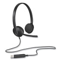 Logitech H340 Binaural Over The Head Corded Headset, Black (981000507)