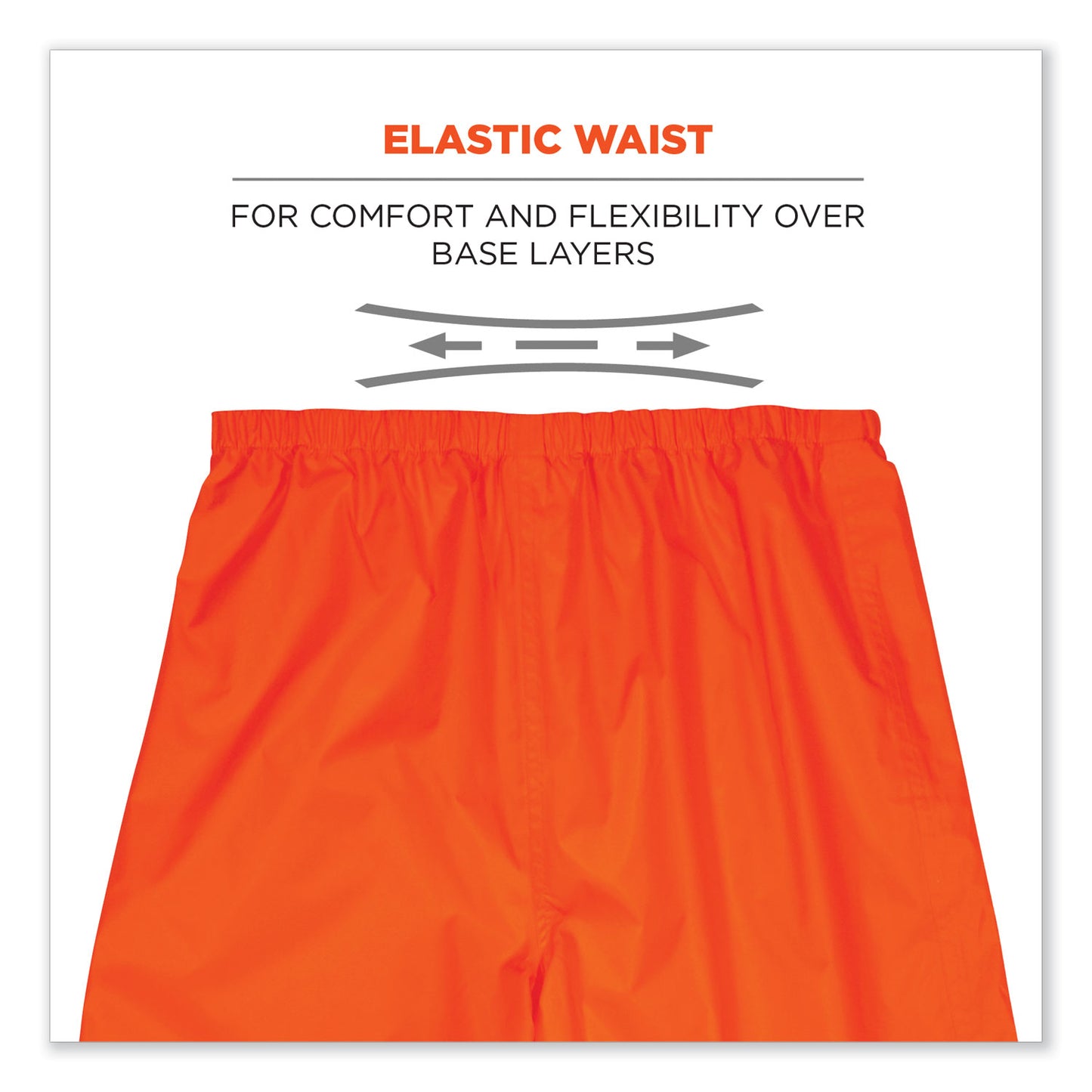 ergodyne GloWear 8916 Class E Lightweight Hi-Vis Rain Pants, 2X-Large, Orange (25446)