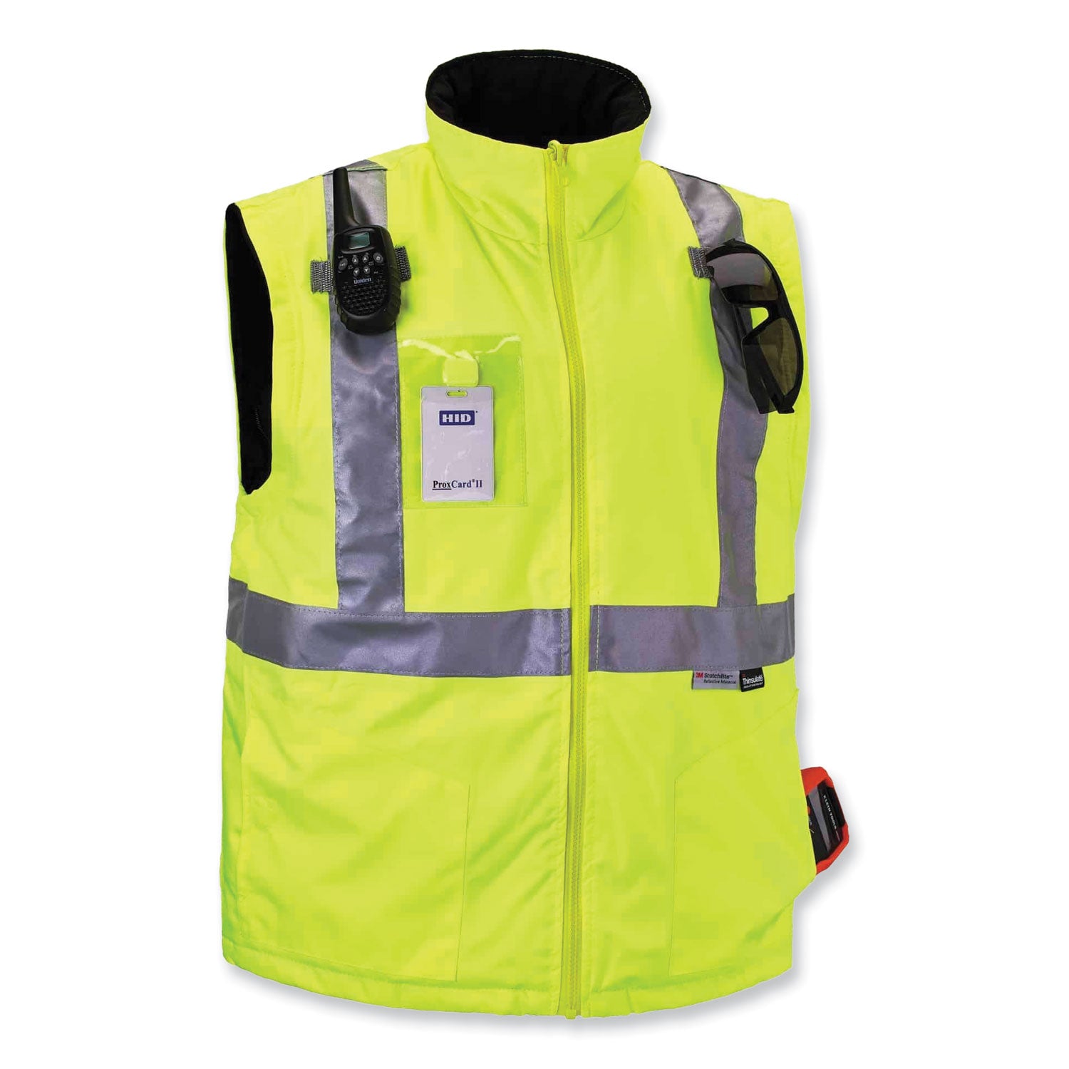 ergodyne GloWear 8287 Class 2 Hi-Vis Jacket with Removable Sleeves, Small, Lime (25492)