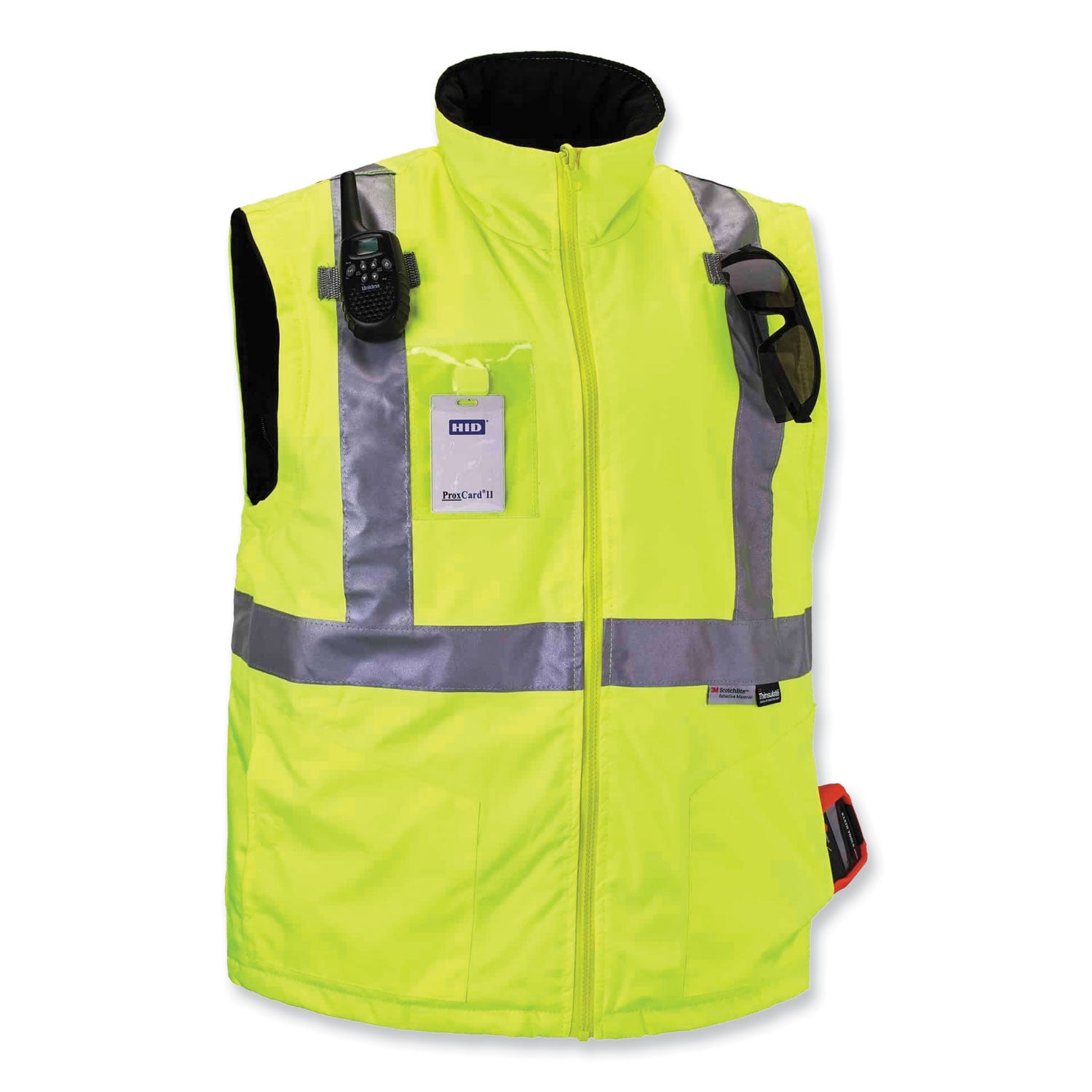 ergodyne GloWear 8287 Class 2 Hi-Vis Jacket with Removable Sleeves, Large, Lime (25494)