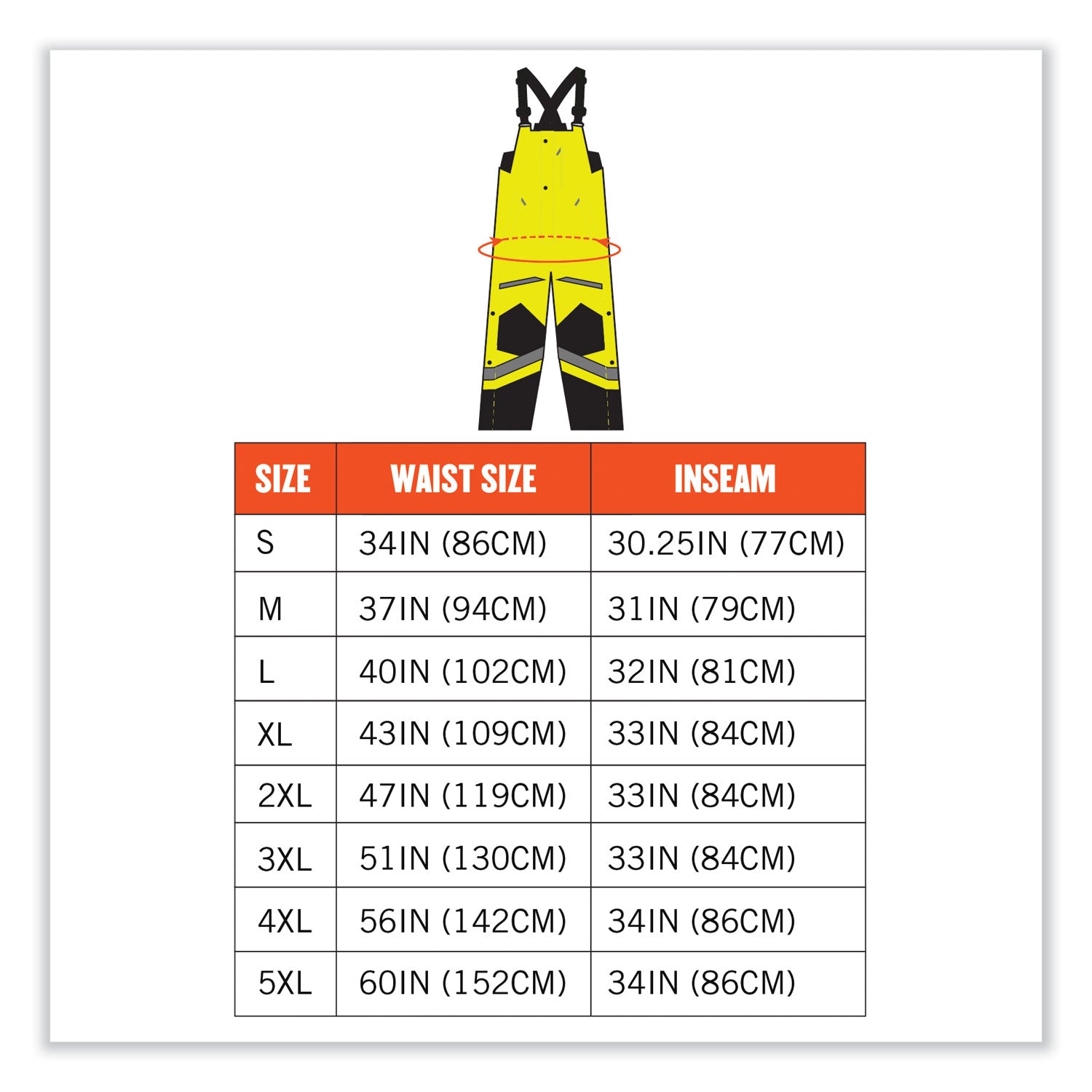 ergodyne GloWear 8928 Class E Hi-Vis Insulated Bibs, 2X-Large, Lime (25526)