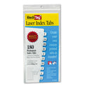 Redi-Tag Laser Printable Index Tabs, 1/12-Cut, White, 0.44" Wide, 180/Pack (33001)