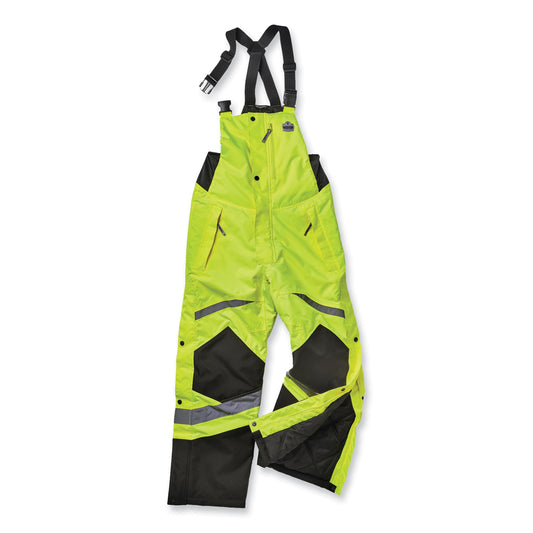 ergodyne GloWear 8928 Class E Hi-Vis Insulated Bibs, 4X-Large, Lime (25528)