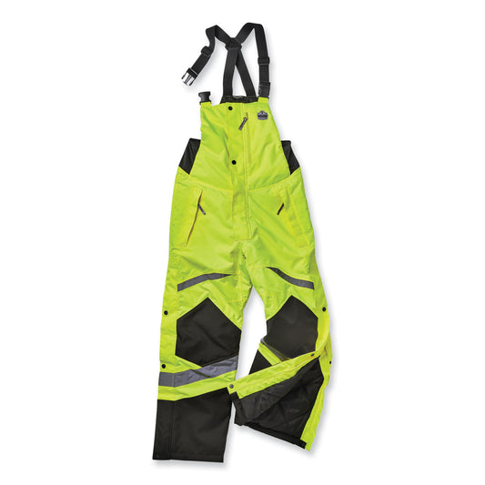 ergodyne GloWear 8928 Class E Hi-Vis Insulated Bibs, 5X-Large, Lime (25529)