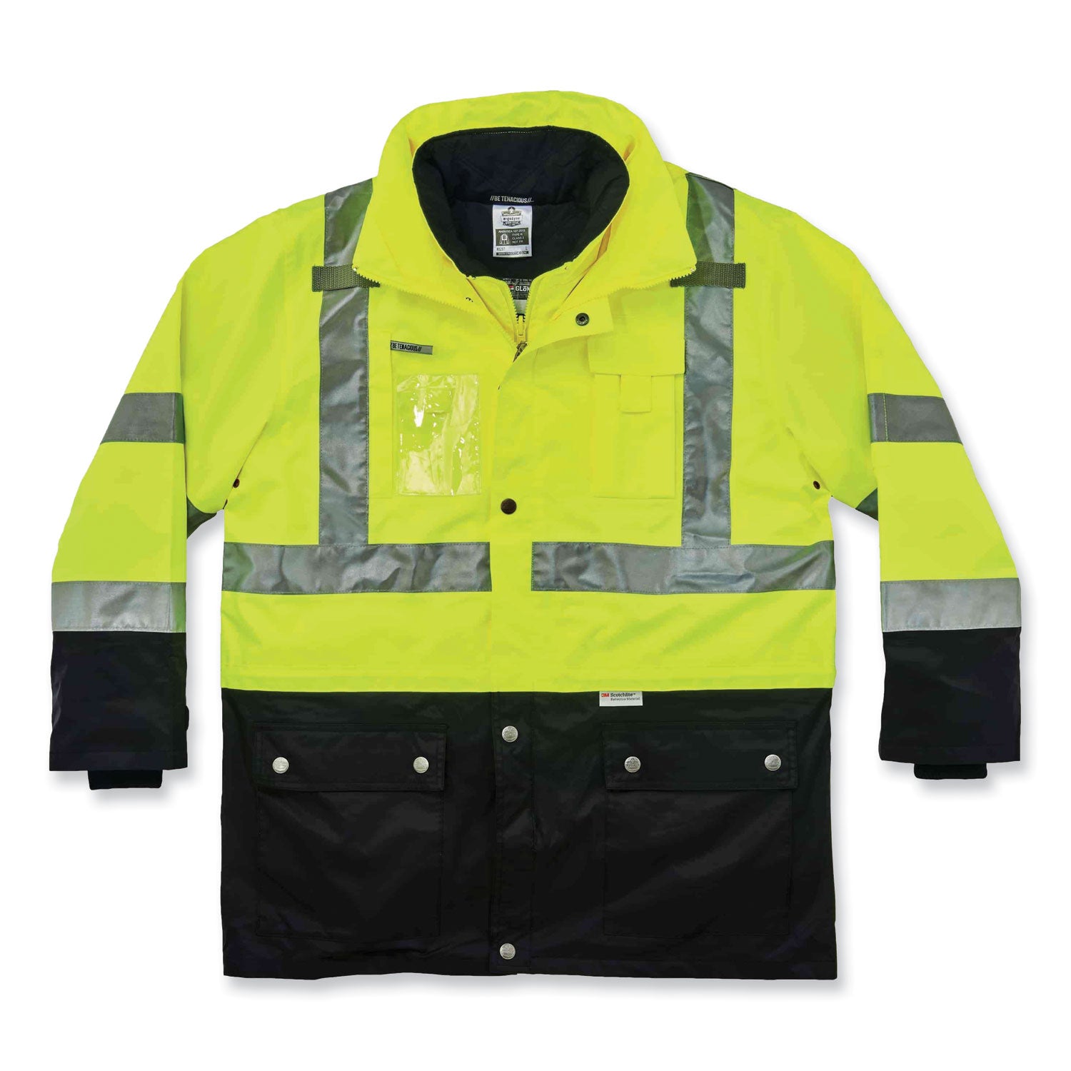 ergodyne GloWear 8388 Class 3/2 Hi-Vis Thermal Jacket Kit, Small, Lime (25532)