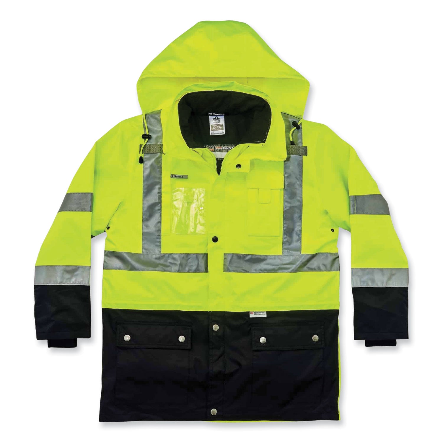 ergodyne GloWear 8388 Class 3/2 Hi-Vis Thermal Jacket Kit, 2X-Large, Lime (25536)