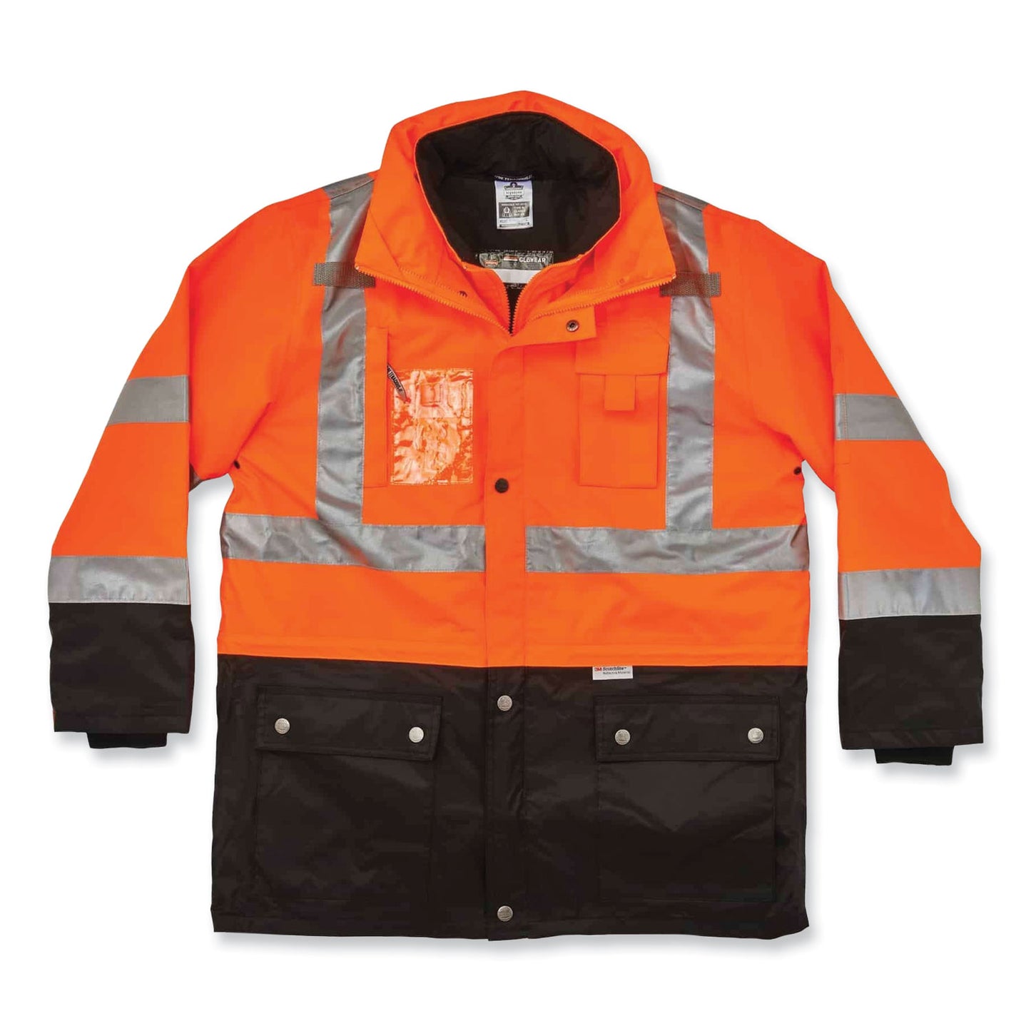 ergodyne GloWear 8388 Class 3/2 Hi-Vis Thermal Jacket Kit, Small, Orange (25552)