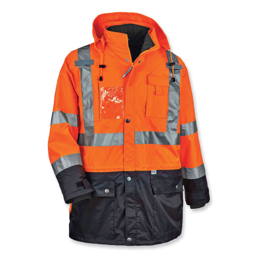 ergodyne GloWear 8388 Class 3/2 Hi-Vis Thermal Jacket Kit, Small, Orange (25552)