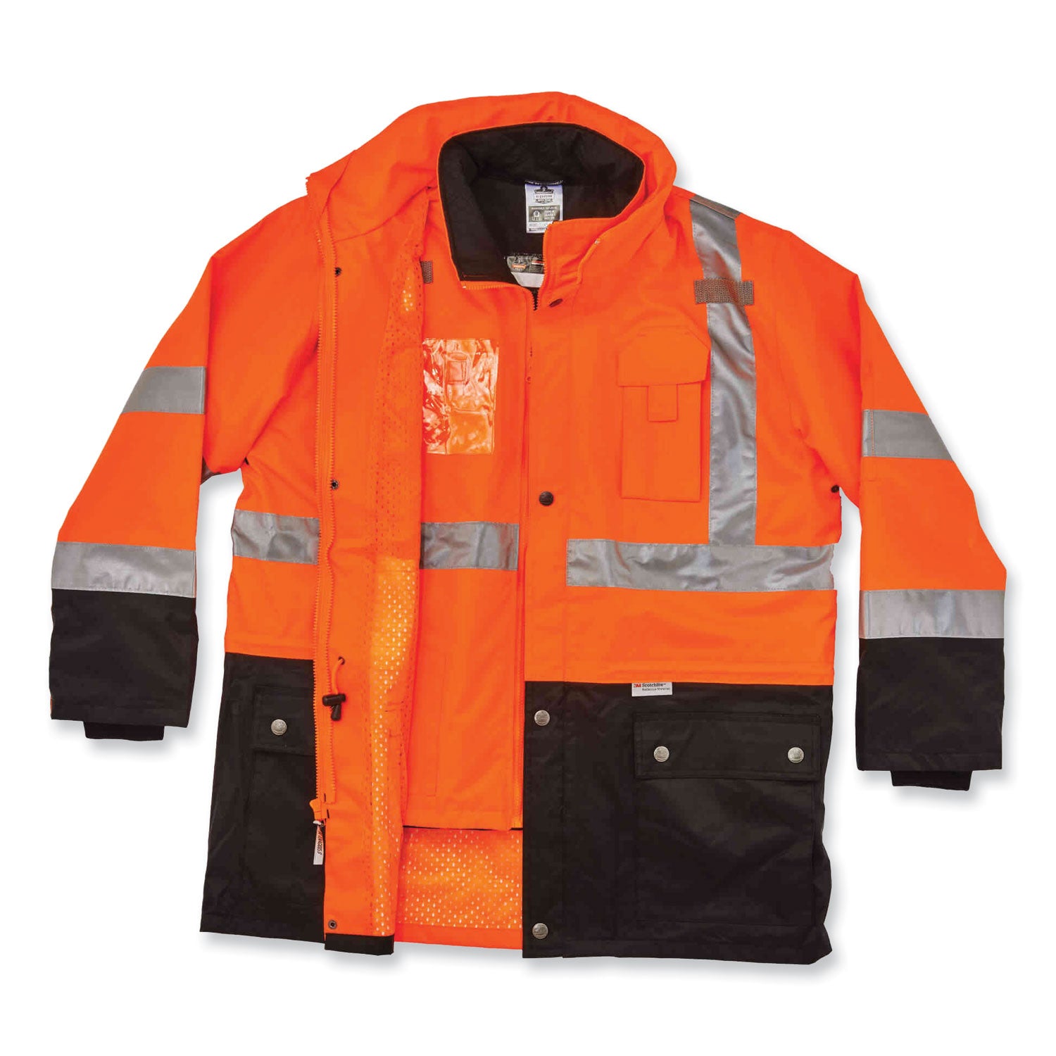 ergodyne GloWear 8388 Class 3/2 Hi-Vis Thermal Jacket Kit, Medium, Orange (25553)