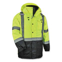 ergodyne GloWear 8384 Class 3 Hi-Vis Quilted Thermal Parka, Medium, Lime (25563)